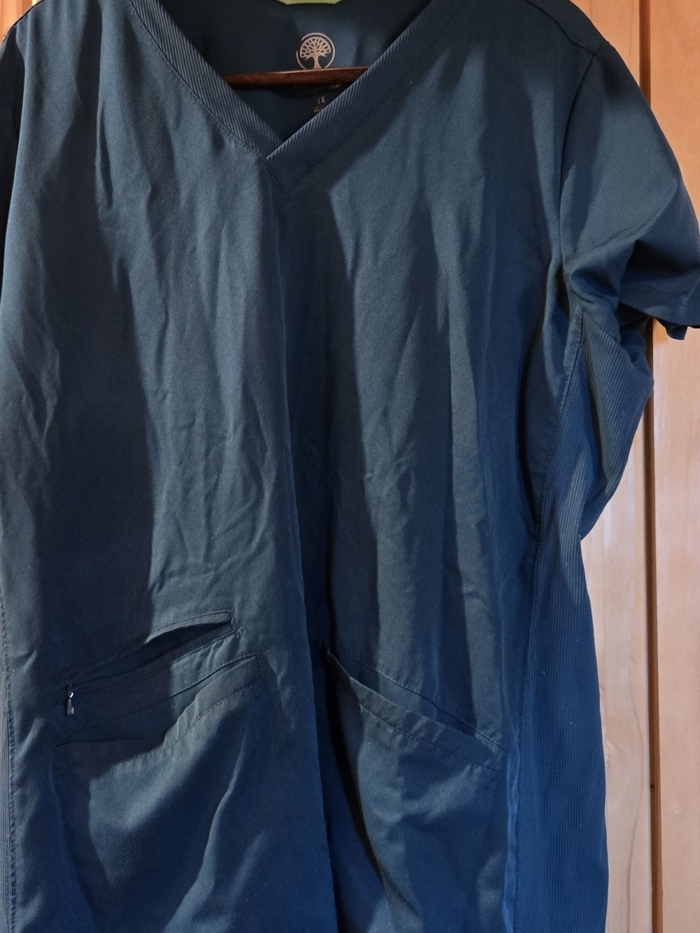 healing hands Teal V-Neck Medical Scrub Top XL
